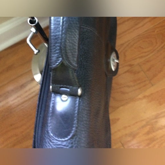 Hartmann Lombardi Pebble and Smooth Leather numbered briefcase - Picture 10 of 16